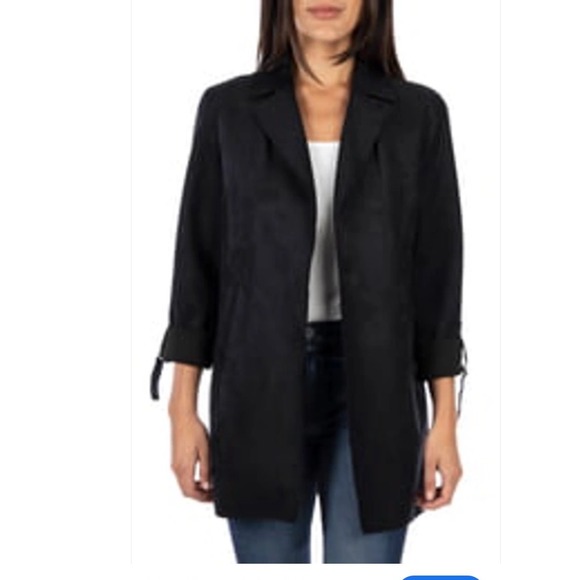 Kut from the Kloth Jackets & Blazers - KUT FROM THE KLOTH Faye Faux Suede Open Jacket Black Womens Size Medium